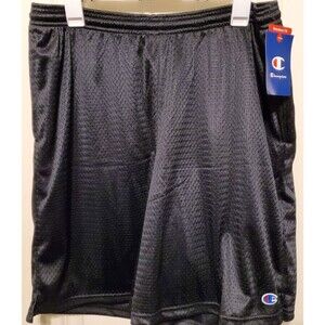Champion Men's Mesh Shorts With Side Pockets 9" Inseam Black Size XL - NEW W/TAG